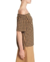 Lafayette 148 New York Livvy Neo Classic Check Blouse