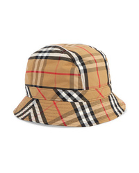 Burberry Checked Cotton Canvas Bucket Hat