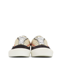 Burberry Black And Beige Vintage Check Skate Sneakers