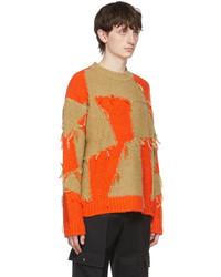 Andersson Bell Beige Orange Acrylic Sweater