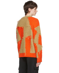 Andersson Bell Beige Orange Acrylic Sweater