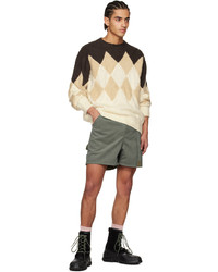 Sacai Brown Argyle Sweater