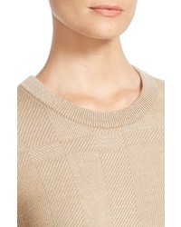 Burberry Worthbeck Metallic Check Knit Sweater