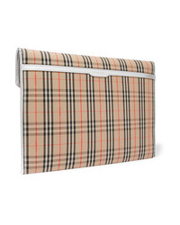 Burberry Med Checked Cotton Drill Clutch