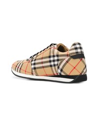 Burberry Vintage Check And Leather Sneakers