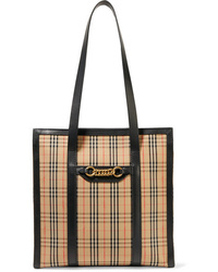 Burberry Embellished Med Checked Cotton Drill Tote