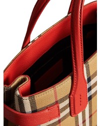 Burberry The Small Banner In Vintage Check And Leather