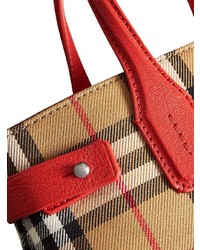 Burberry The Small Banner In Vintage Check And Leather