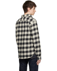 RRL Black Off White Buffalo Check Shirt