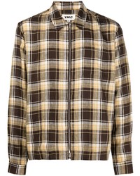 YMC Bowie Checked Zip Up Shirt