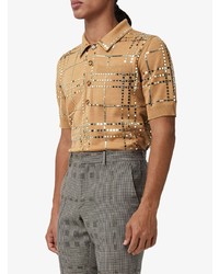 Burberry Mirrored Check Jersey Polo Shirt