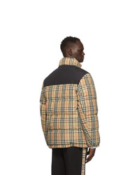 Burberry Beige Down Check Holland Jacket
