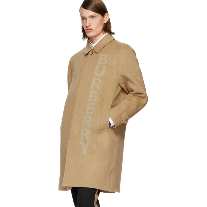 Burberry Tan Single Breasted Coat, $1,643 | SSENSE | Lookastic