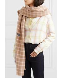 Acne Studios Cassiar Printed Checked Wool Scarf