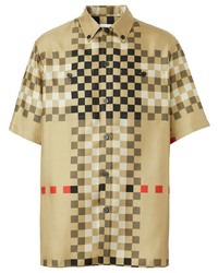 Burberry Pixel Check Silk Shirt