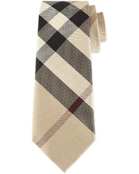 Burberry Classic Check Silk Tie Taupe