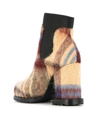 Sacai Checked Ankle Boots