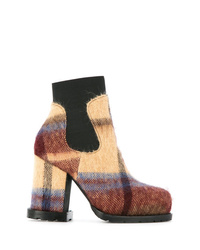 Sacai Checked Ankle Boots