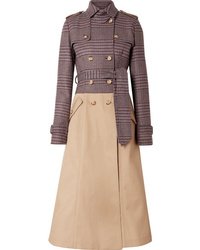 Gabriela Hearst Armonia Checked Wool Blend And Cotton Gabardine Trench Coat