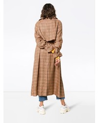 Golden Goose Deluxe Brand Vela Checked And Trench Coat