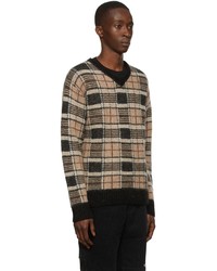 Noon Goons Brown Mohair V Neck Sweater
