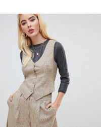 UNIQUE21 Sleeveless Waistcoat In Check Co Ord