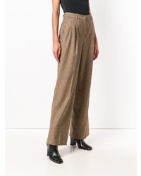 Twin-Set Checked Wide Leg Trousers