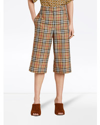 Burberry Vintage Check Wool Tailored Shorts