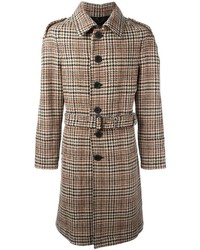 Burberry Checked Mid Length Coat