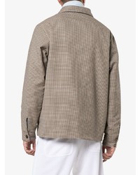 Jil Sander Single Breasted Check Virgin Wool Shirt Jacket