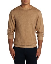 Bugatchi Long Sleeve Merino Wool Crewneck Sweater