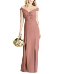 Social Bridesmaids Off The Shoulder Chiffon Gown