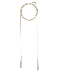 Lucky Brand Chain Choker With Long Chain Necklace Necklace