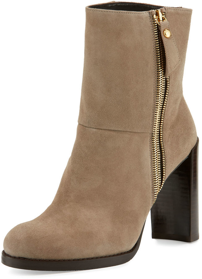 tan chunky heel boots