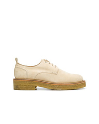 Tan Chunky Suede Derby Shoes