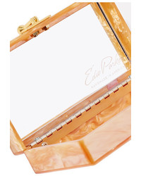 Edie Parker Jean Glittered Acrylic Box Clutch Copper