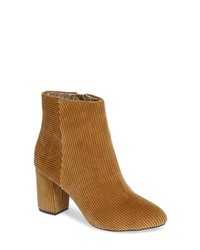 Tan Corduroy Ankle Boots