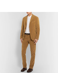 Boglioli Tan K Jacket Slim Fit Unstructured Stretch Cotton Corduroy Suit Jacket