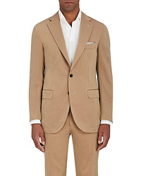 P Johnson Cotton Blend Twill Two Button Sportcoat