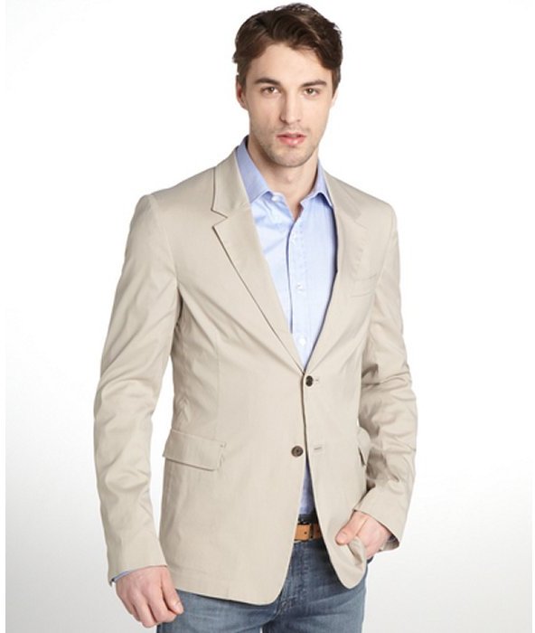 Prada Tan Cotton Two Button Blazer | Where to buy & how to wear