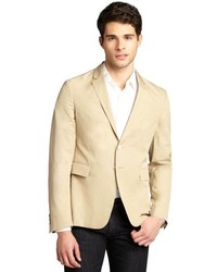 Prada Sport Khaki Textured Cotton 2 Button Jacket