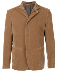 Emporio Armani Textured Cotton Tailored Blazer
