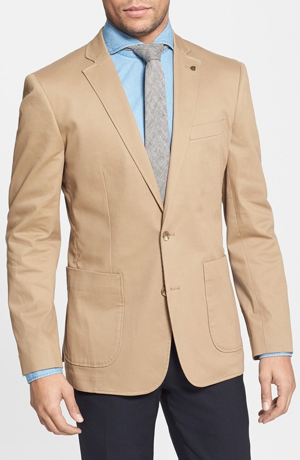 stretch cotton blazer