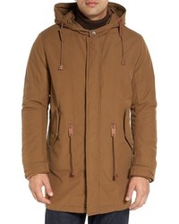 Cole Haan Oxford Military Parka With Detachable Hood