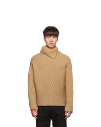 Tan Cowl-neck Sweater