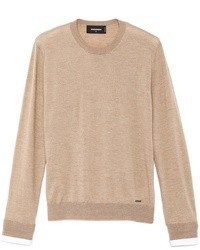 Tan Crew-neck Sweater