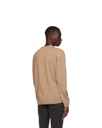 MAISON KITSUNÉ Beige Wool Profile Fox Sweater