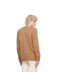 PRESIDENTs Brown Alpaca Hand Knit Sweater