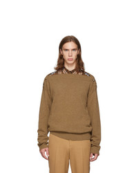 Burberry Brown Knit Boatneck Sweater