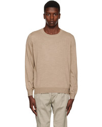 Brunello Cucinelli Brown Wool Cashmere Lightweight Sweater